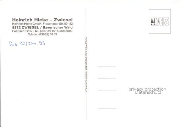 Zwiesel Niederbayern Bärwurzerei Heinrich Hieke Destillierbl – Bild 2
