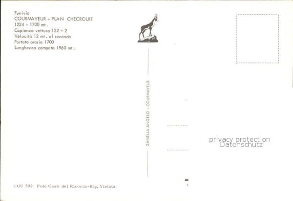 Courmayeur Plan Checrouit Luftseilbahn – Bild 2