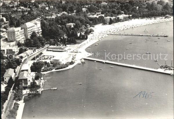 Portoroz Fliegeraufnahme Strand