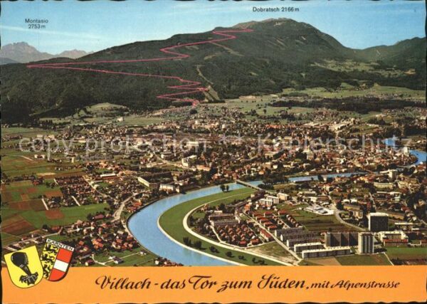 Villach Kaernten Fliegeraufnahme