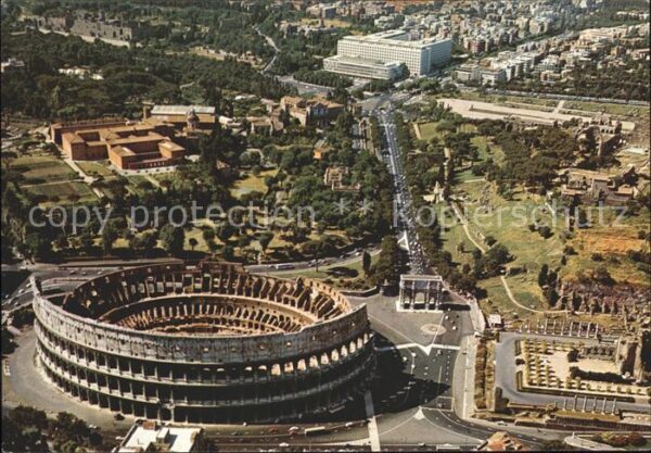 Roma Rom Fliegeraufnahme Kolosseum