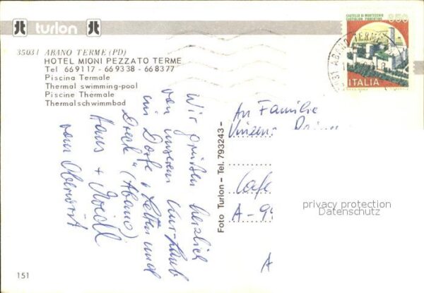 Abano Terme Hotel Mioni Pezzato to Terme Schwimmbad – Bild 2