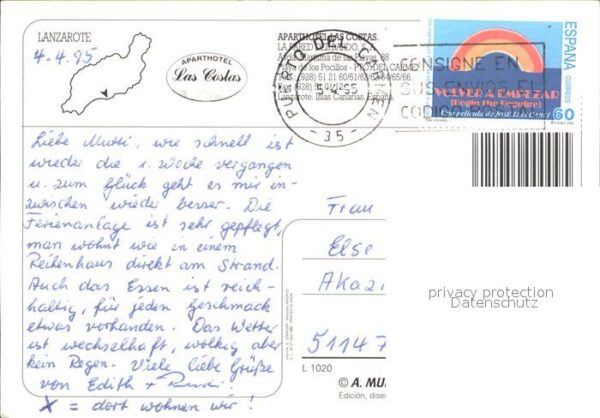 Lanzarote Kanarische Inseln Apartamentos Las Costas – Bild 2