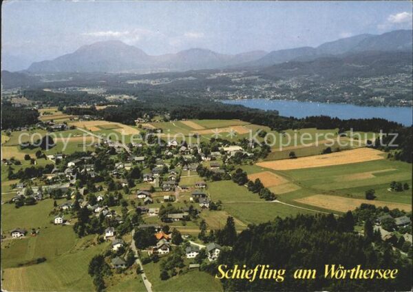 Schiefling See Fliegeraufnahme mit Wörthersee