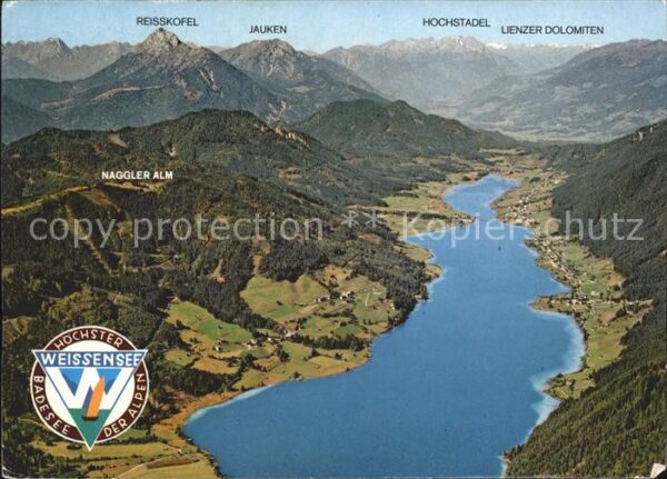 Weissensee Kaernten Blick auf Drautal und Lienzer Dolomiten