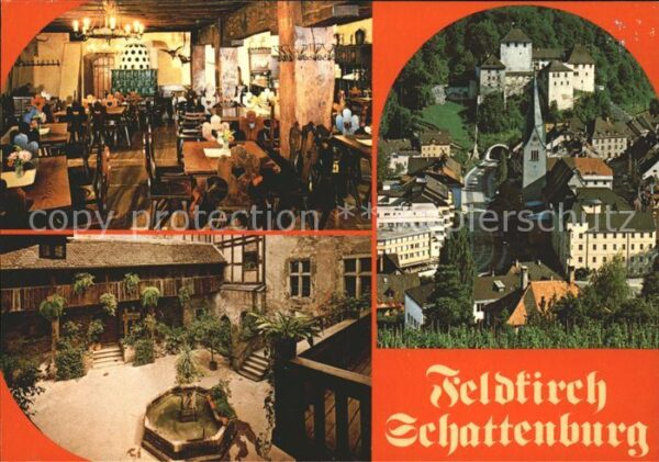 Feldkirch Vorarlberg Schattenburg Rittersaal und Schlosshof