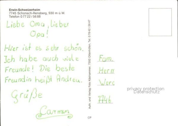 Schonach Schwarzwald Erwin Schweizer Heim – Bild 2