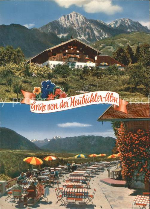 Piding Berggaststätte Neubichler Alm Terrasse