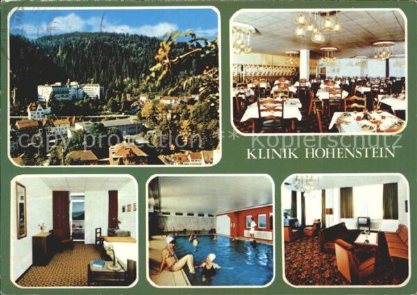 Triberg Schwarzwald Klinik Hohenstein Speisesaal Hallenbad