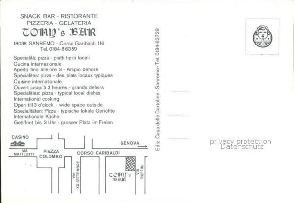 Sanremo Ristorante Pizzeria Tonys Bar Details P – Bild 2