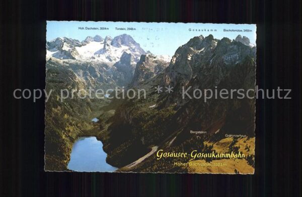 Gosau Oberoesterreich Gosausee mit Gosaukammbahn und Hoher Da