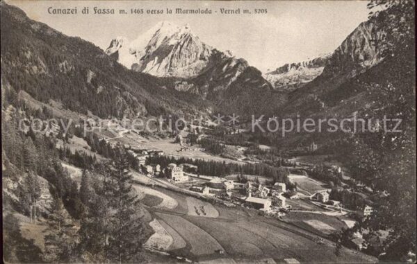 Canazei Val di Fassa versa la Marmolada Vernel