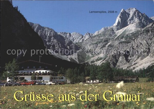 Pertisau Achensee Alpengasthof Gramai mit Lamsenspitze