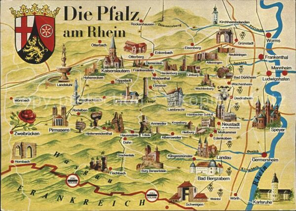 Pfalz am Rhein Panoramakarte