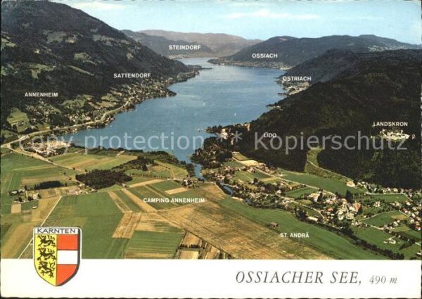 Ossiachersee Panoramakarte Burgruine Landskron