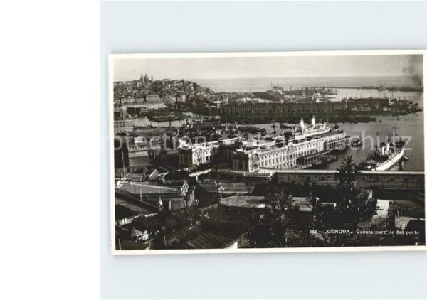 Genova Genua Liguria Veduta parziale del porto