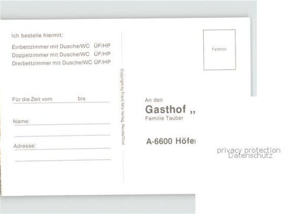 Hoefen Tirol Gasthof Lilie Gaststube Zimmer – Bild 2