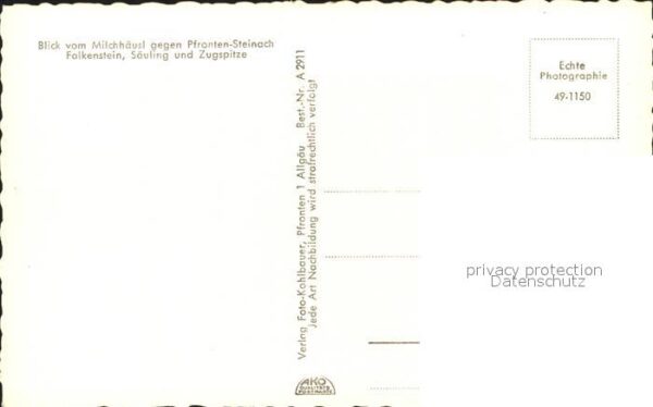Pfronten Blick vom Milchhäusle zur Zugspitze – Bild 2
