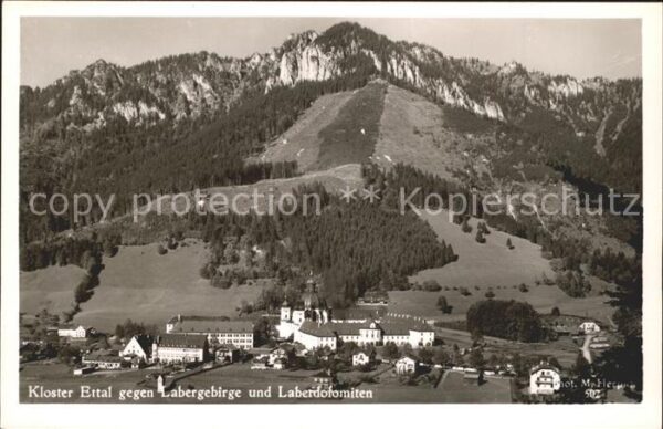 Ettal Kloster Fliegeraufnahme mit Laberdolomi
