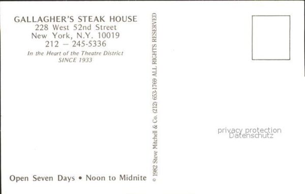 New York City Gallaghers Steak House – Bild 2