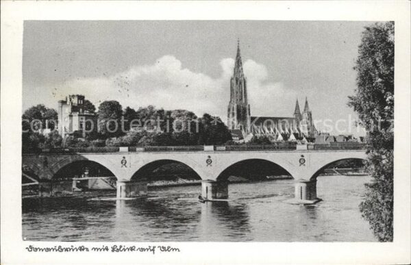 Ulm Donau Brücke Dom