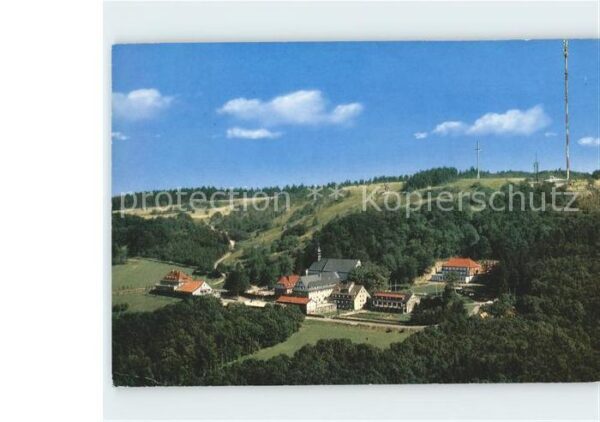 Kreuzberg Rhoen Fliegeraufnahme Kloster Kreuzberg Natur