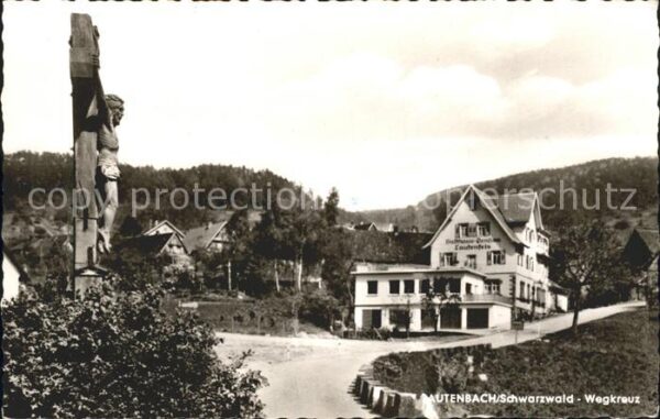 Lautenbach Renchtal Wegkreuz Gasthaus Pension
