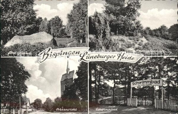 Bispingen Löns Grabmal Heidelandschaft Ortsansich