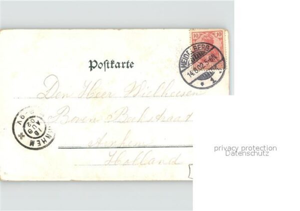Heidelberg Neckar Ruprechtsbau Künstlerkarte – Bild 2