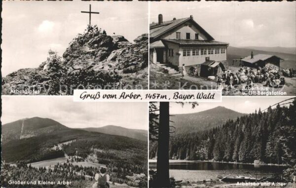 Grosser Arber Gipfelkreuz Arberhaus Bergstation Arber