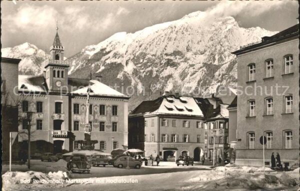 Bad Reichenhall Marktplatz mit Hochstaufen Chiemgauer A