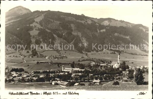 Pfronten Gesamtansicht Höhenluftkurort mit Edels