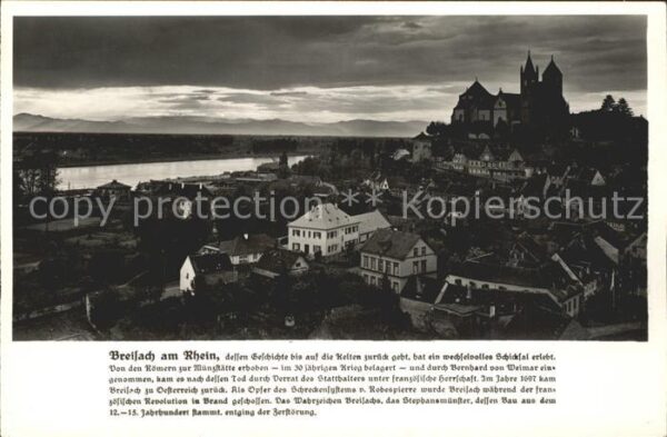 Breisach Rhein Panorama mit Münster Geschichte Bromsil