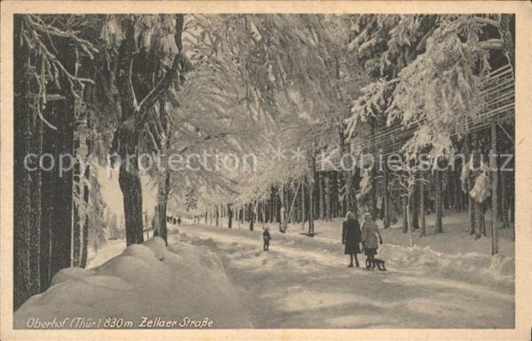 Oberhof Thueringen Zellaer Strasse im Winter