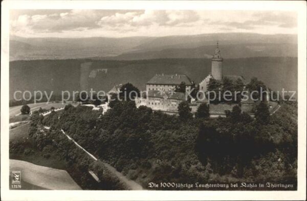Kahla Thueringen 1000jährige Leuchtenburg Fliegeraufnahm