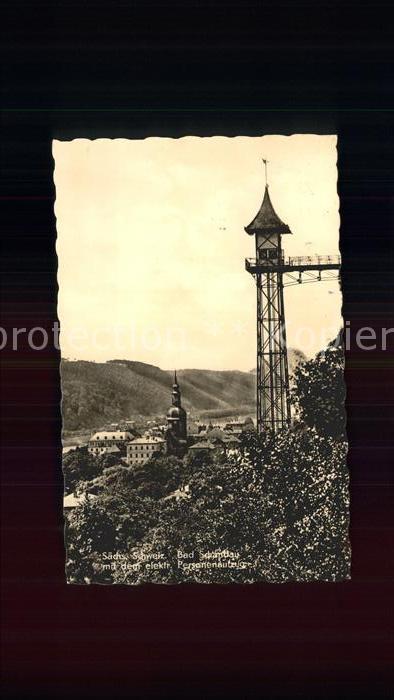 Bad Schandau mit elektrischem Personenaufzug Aussich