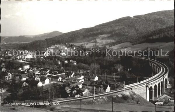 Payerbach Panorama Eisenbahnbrücke Sommerfrische