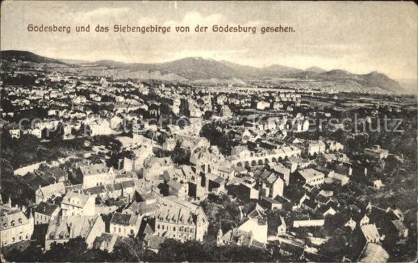 Godesberg Bad Panorama Blick von der Godesburg Sieben