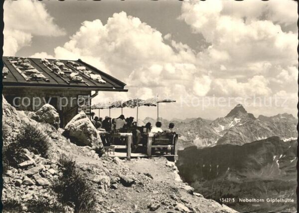 Oberstdorf Gipfelhütte Nebelhorn Alpenpanorama
