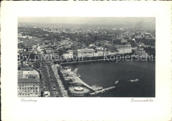 Hamburg Binnenalster Fliegeraufnahme