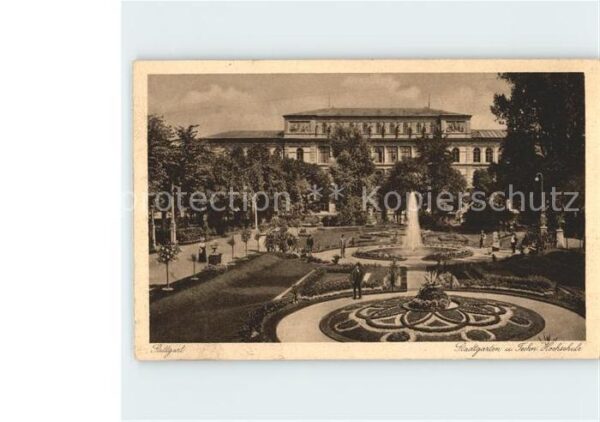 Stuttgart Stadtgarten Fontäne Technische Hochschu