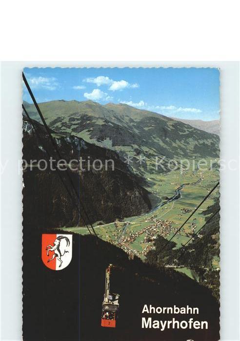 Mayrhofen Zillertal Ahornbahn Bergbahn Panorama Wappen