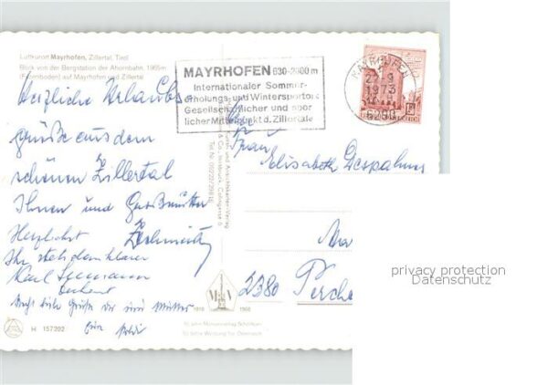 Mayrhofen Zillertal Ahornbahn Bergbahn Panorama Wappen – Bild 2