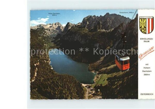 Gosau Oberoesterreich Panorama Ferienparadies Gosausee Seilba