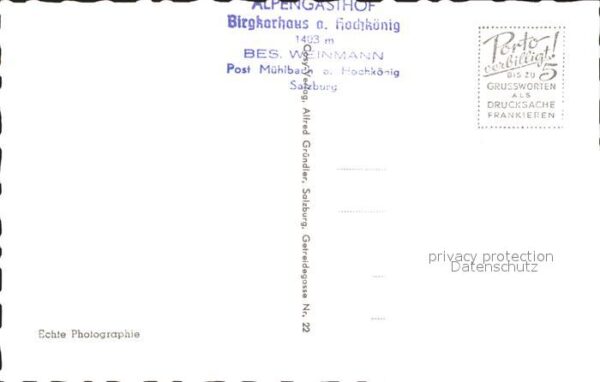 Hochkoenig Alpengasthofn Birgkarhaus Taghaube – Bild 2