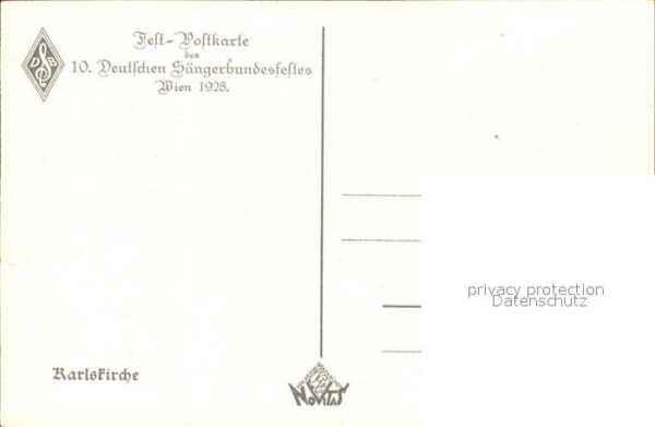 Wien Künstlerkarte 10 Deutschen Sängerbundes – Bild 2