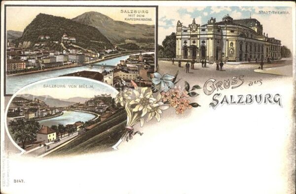 Salzburg Oesterreich Kapuzinerberg Stadt Theater Mülln