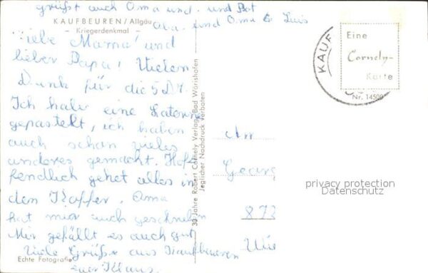 Kaufbeuren Kriegerdenkmal – Bild 2