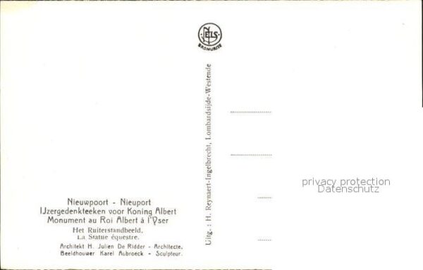 Nieuport-Bains Gedenkstein König Albert – Bild 2