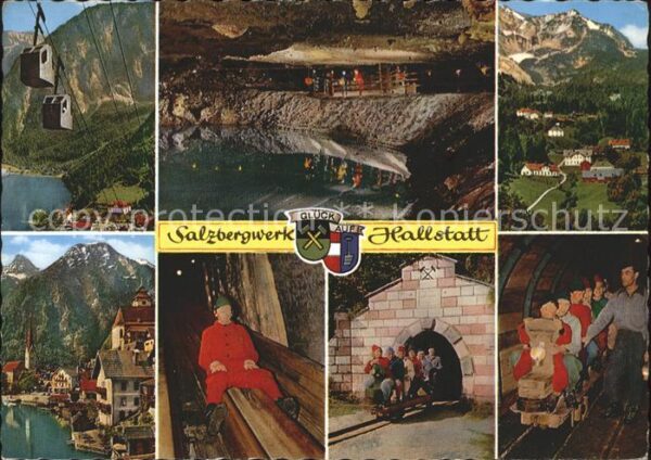 Hallstatt Austria Salzbergwerk Seilbahn Rutsche Stollenau